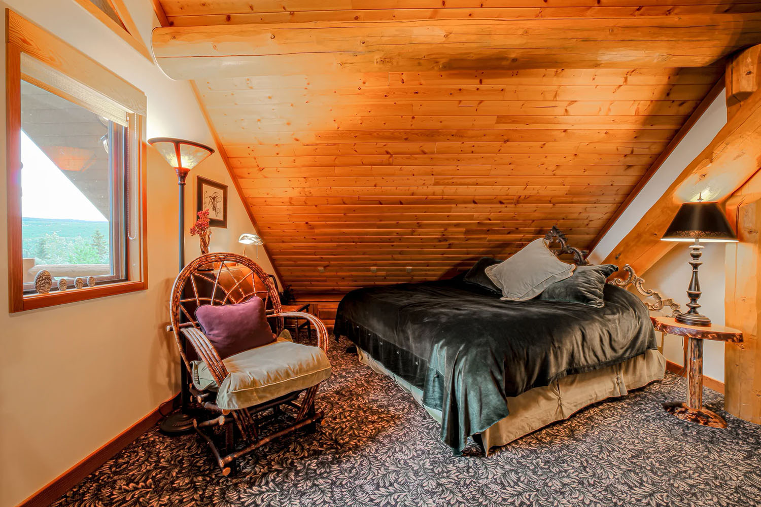 Second floor guest room with private balcony