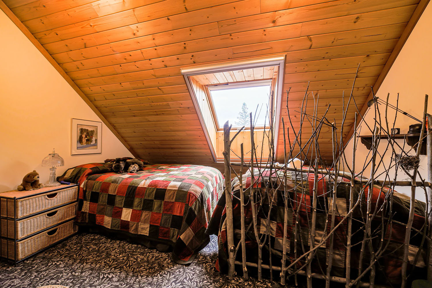 Second floor guest room with loft
