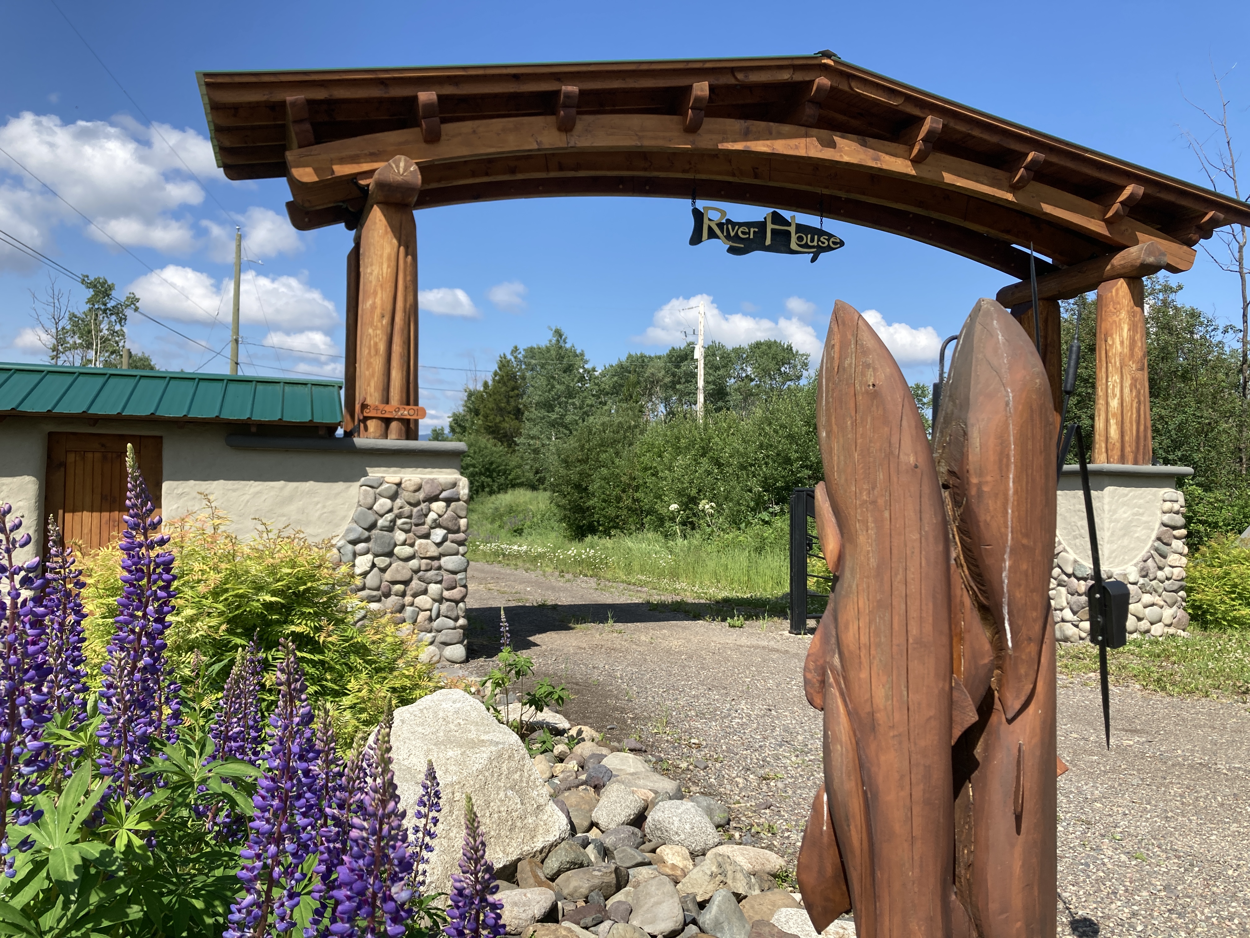 Private gated entrance to River House Estate