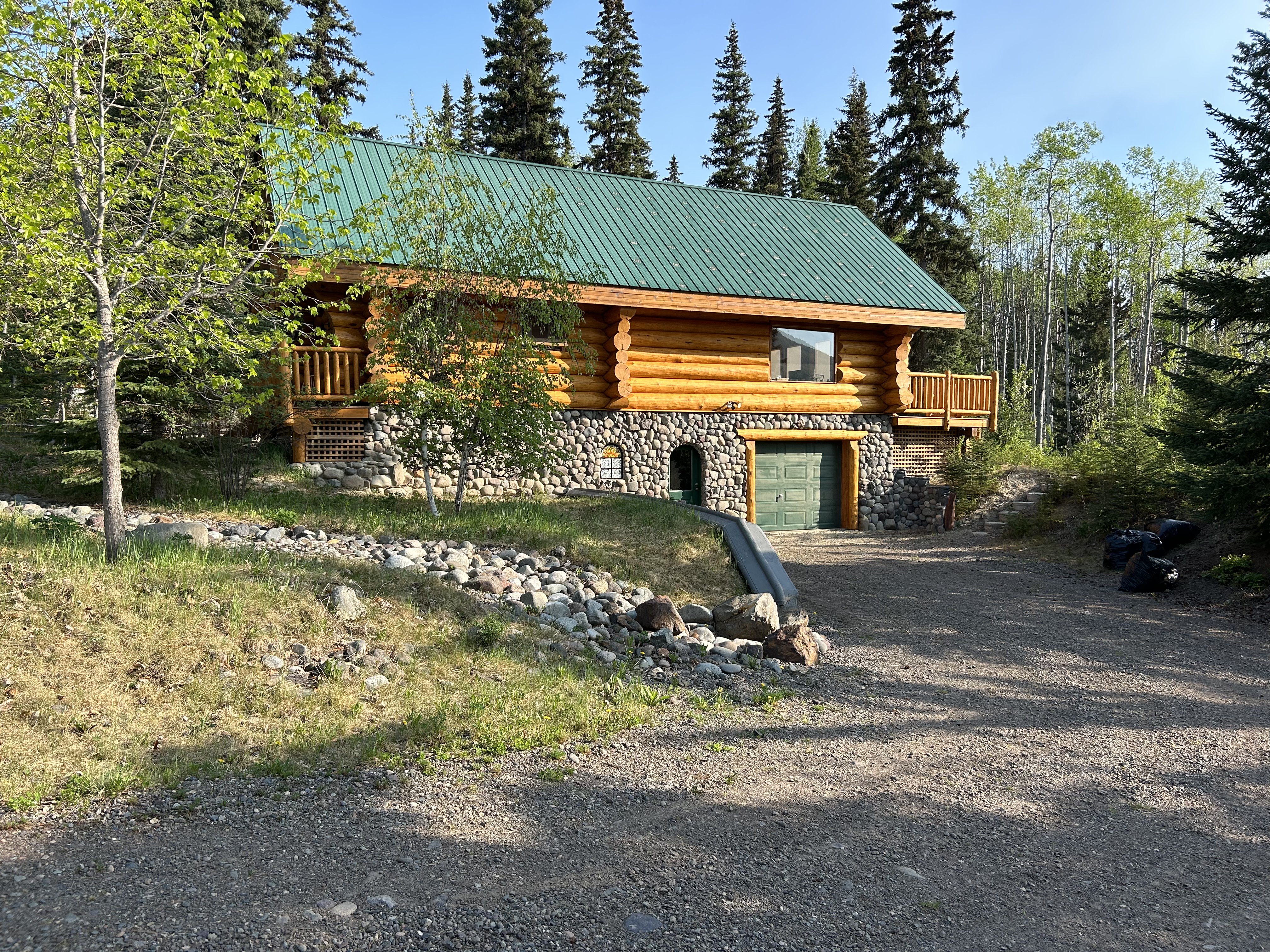 Garage storage below River Cabin