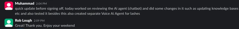 AI client feedback
