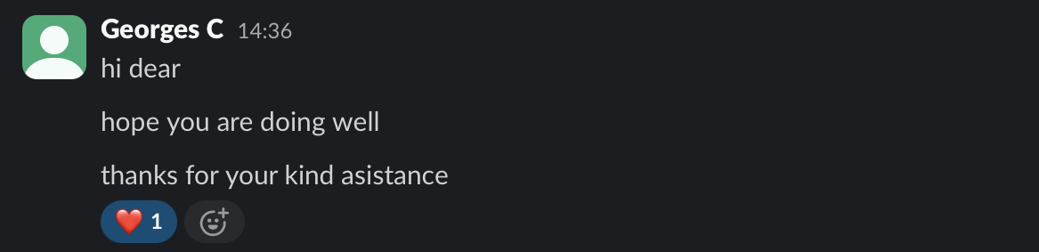 Client feedback