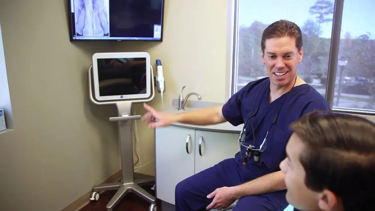Dental consultation with digital imaging