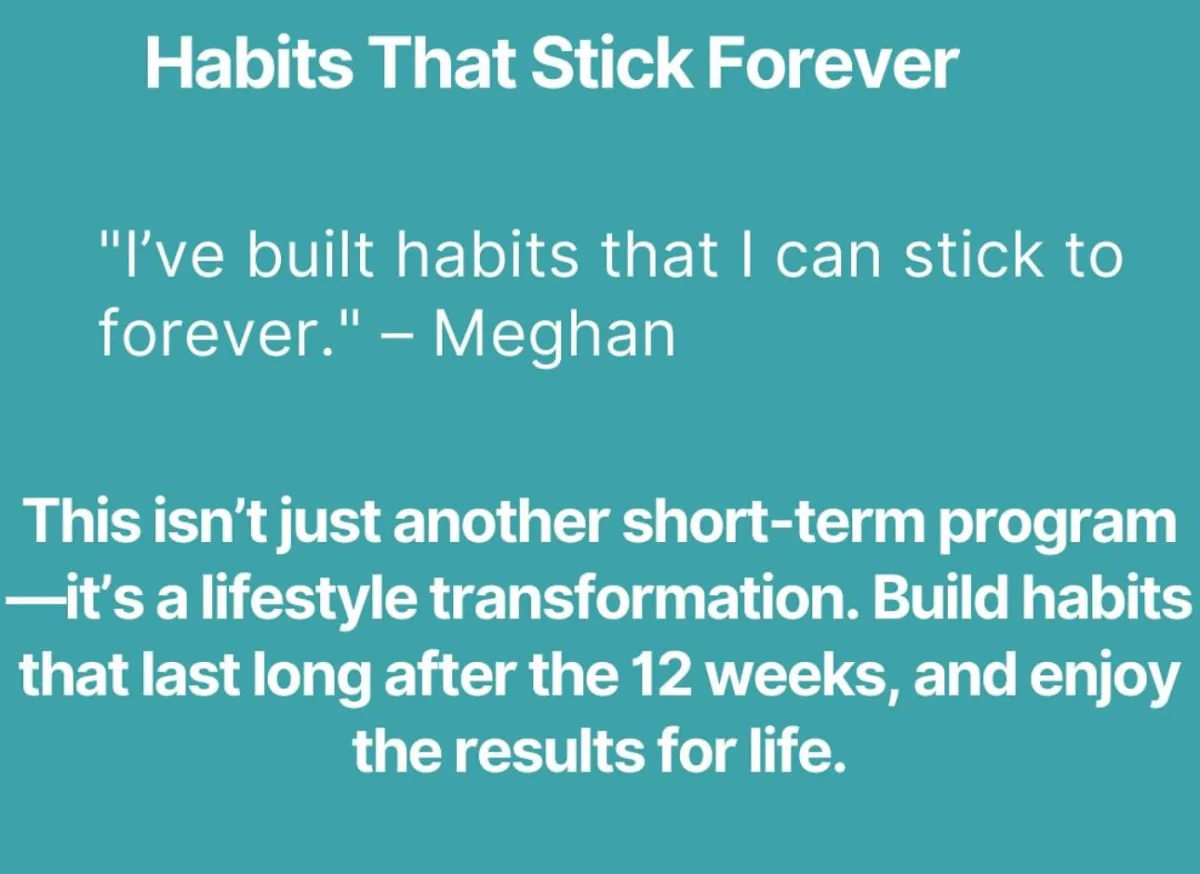 Nourish client testimonial about lasting habits