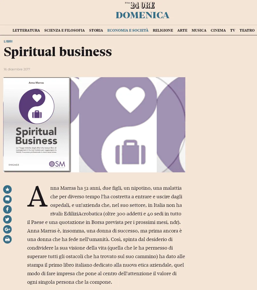 Il Sole 24 Ore - Spiritual Business