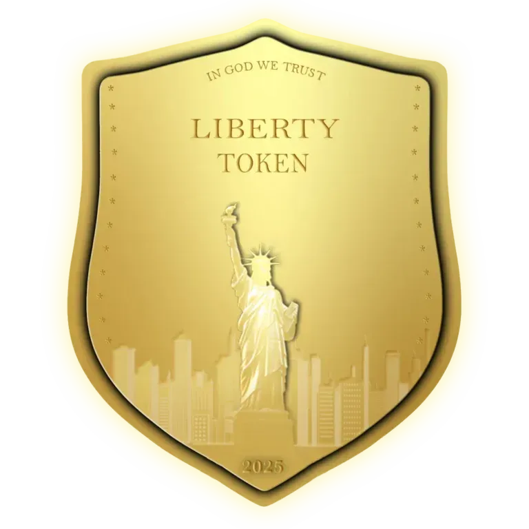 Liberty Token collectible token design (not cryptocurrency)