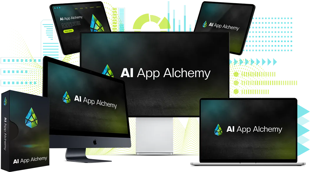 AI App Alchemy Review product training displayed across desktop laptop and tablet devices