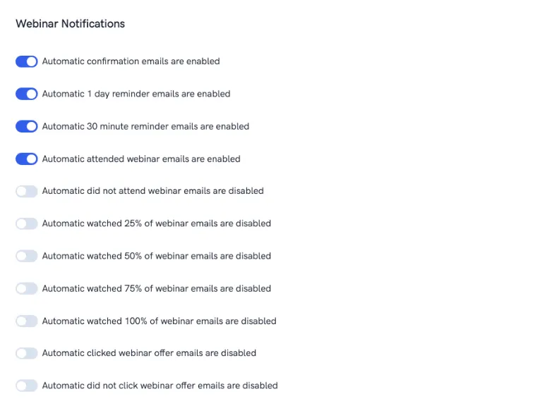 Email notifications