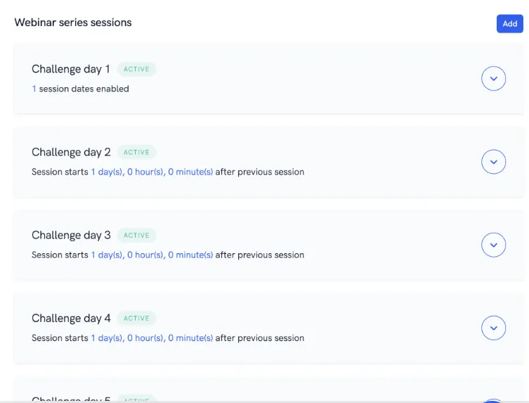 Multi-day webinar series