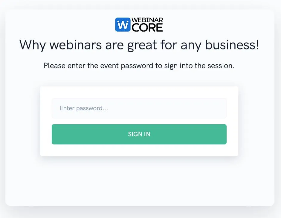 Password protection