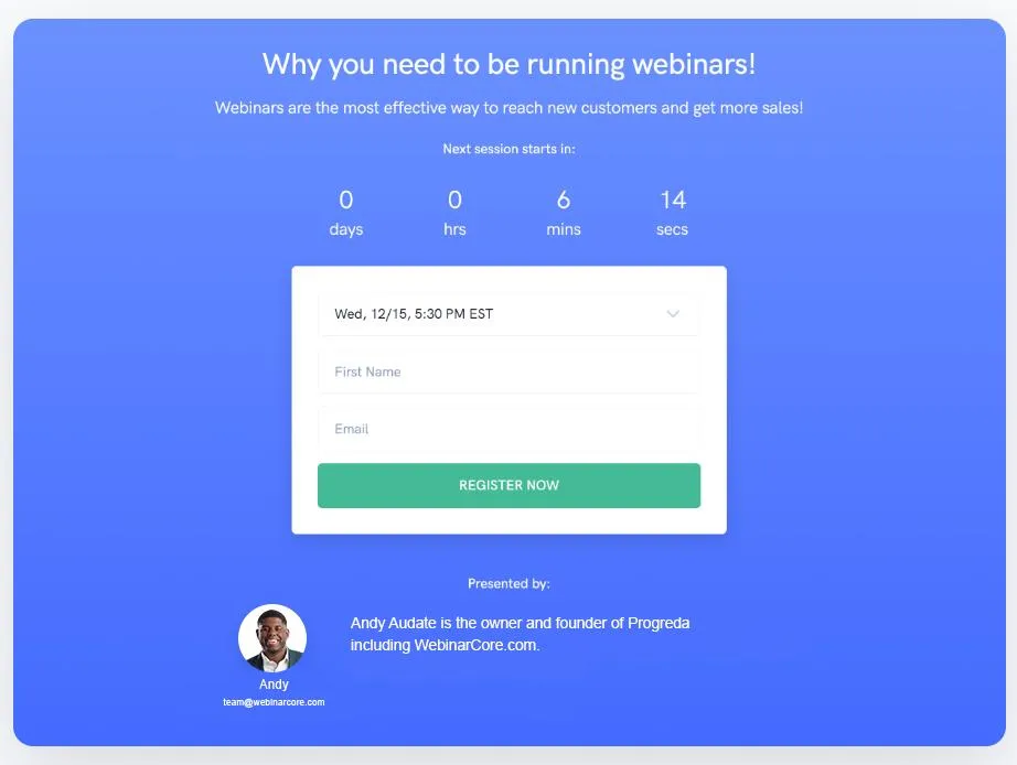 Create evergreen, like-live and just-in-time webinars