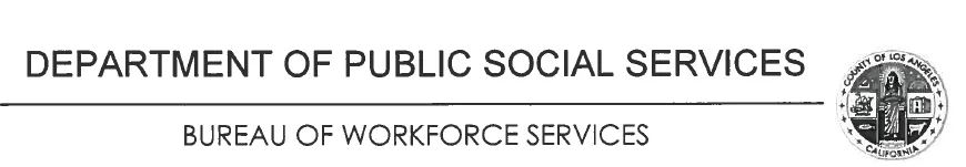 Department of Public Social Services Bureau of Workforce Services letter