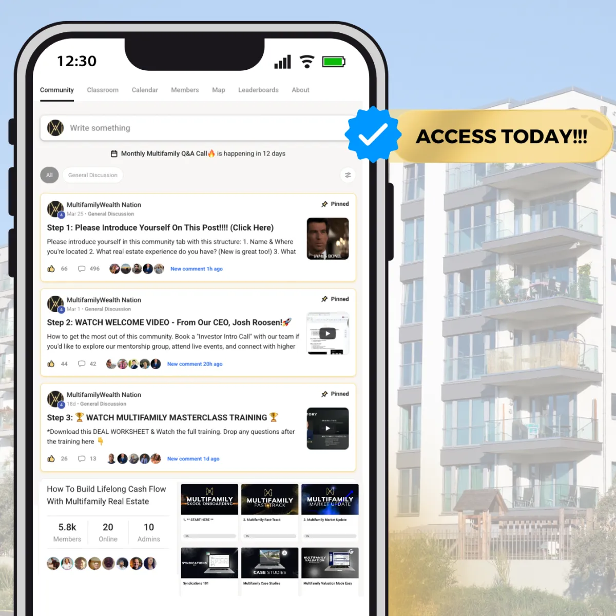 Multifamily Wealth community access