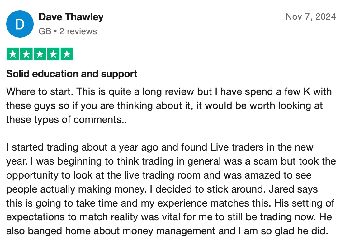 Trustpilot review