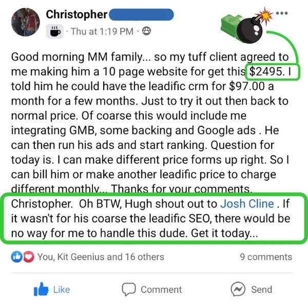 Community proof screenshot