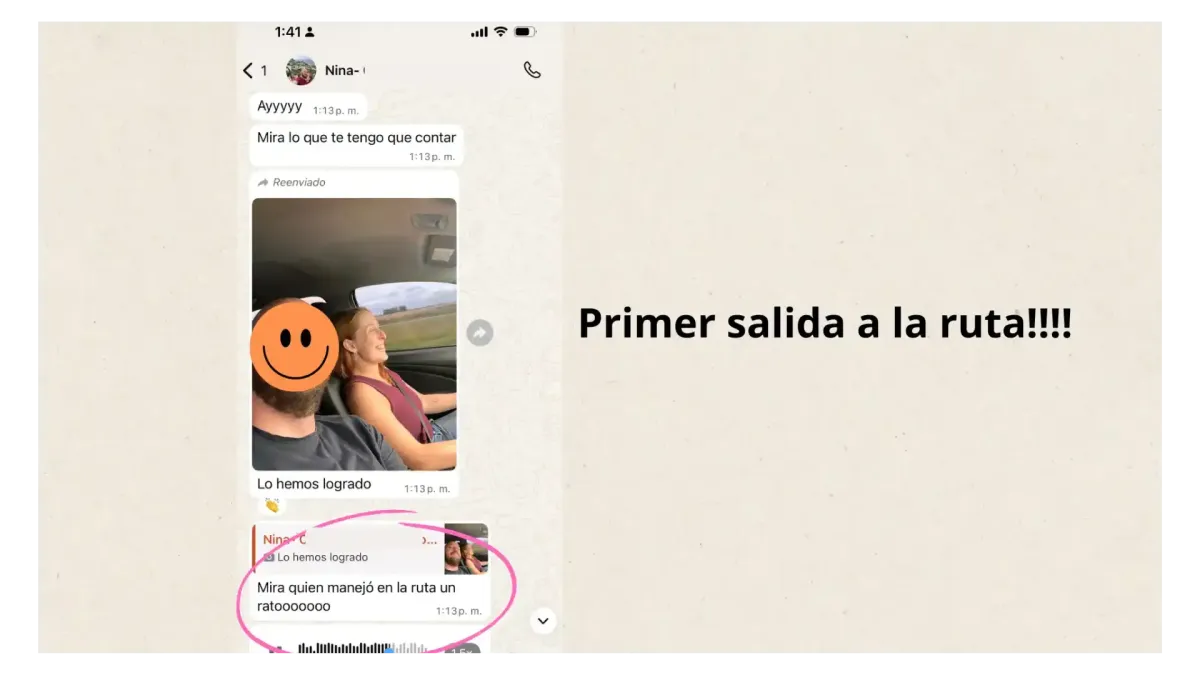 Testimonio primera salida a la ruta
