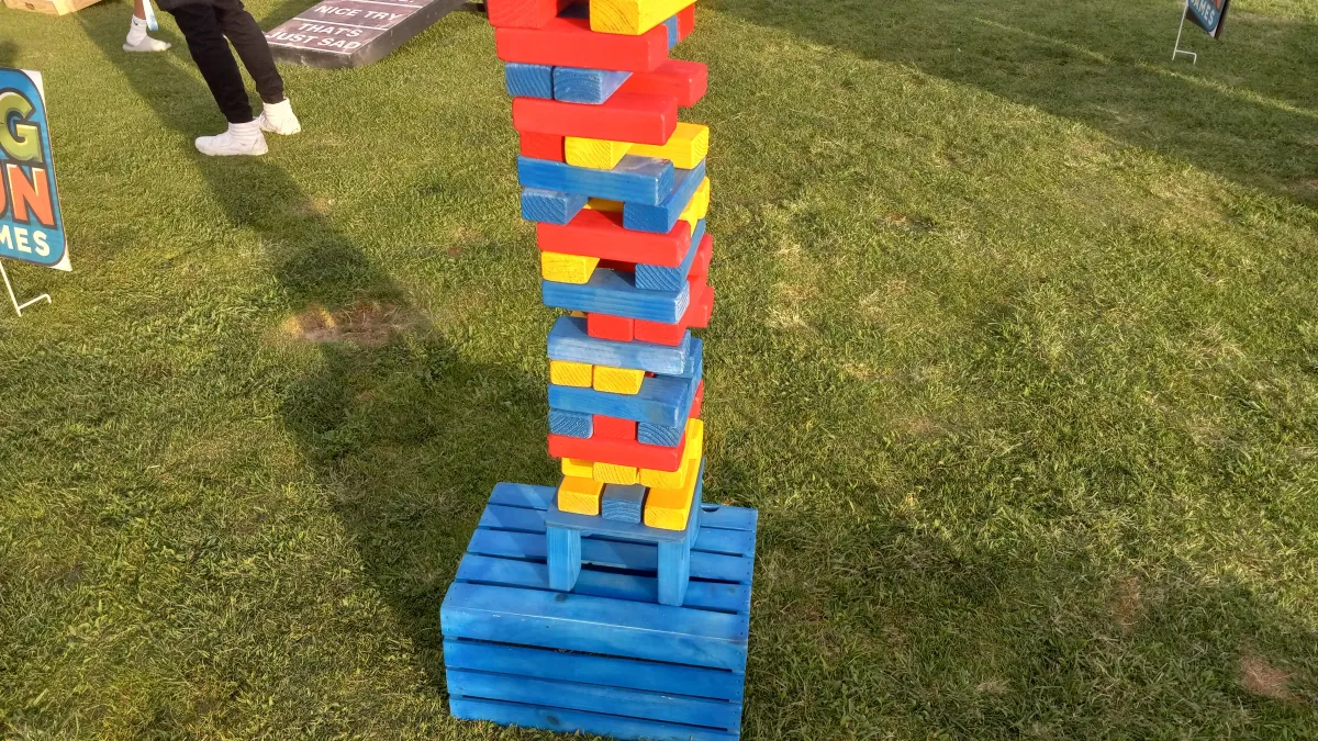 Giant Jenga close-up
