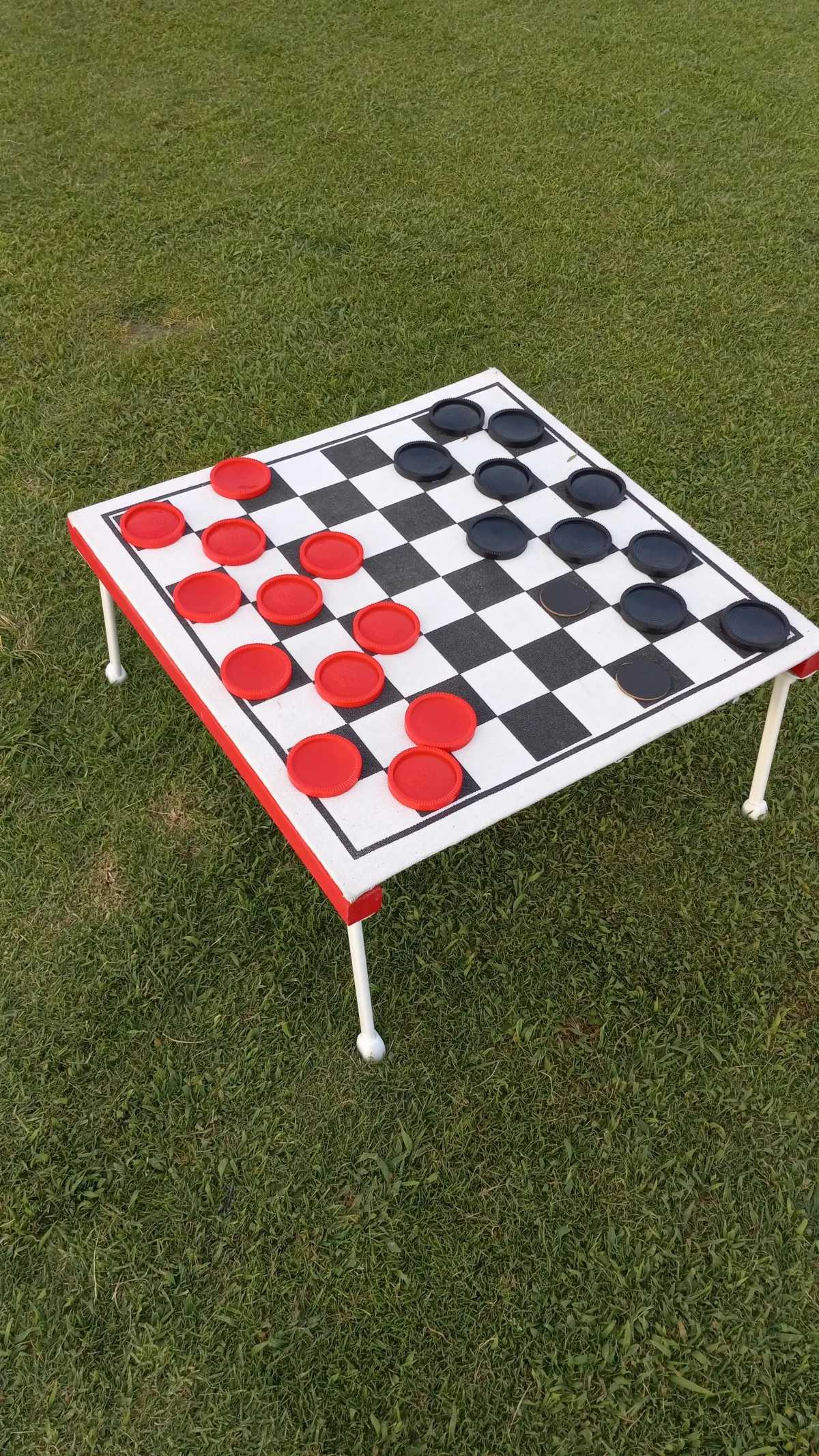 Giant checkers close-up