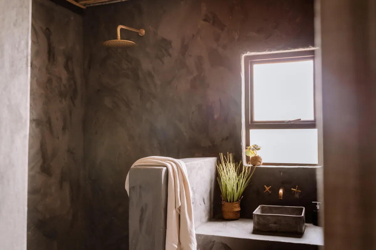 Bathroom detail inside The Manor Cottage.
