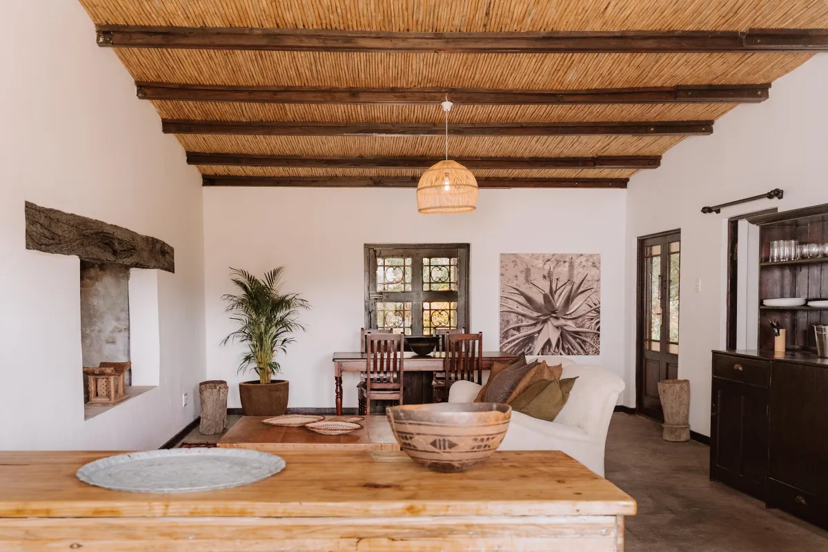 Open-plan interior of The Manor Cottage.
