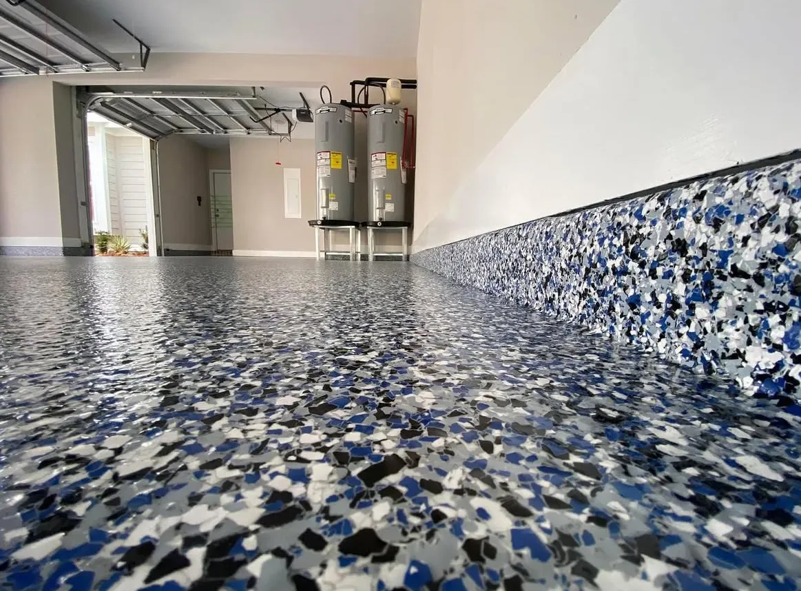 Affordable professionally finished garage flooring in Omaha