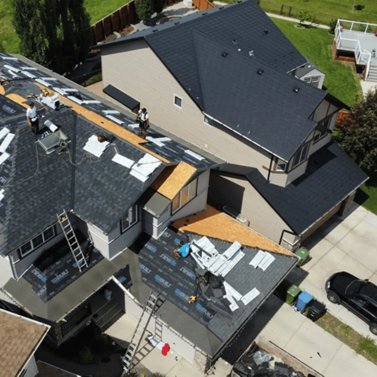 Emergency roof repair project