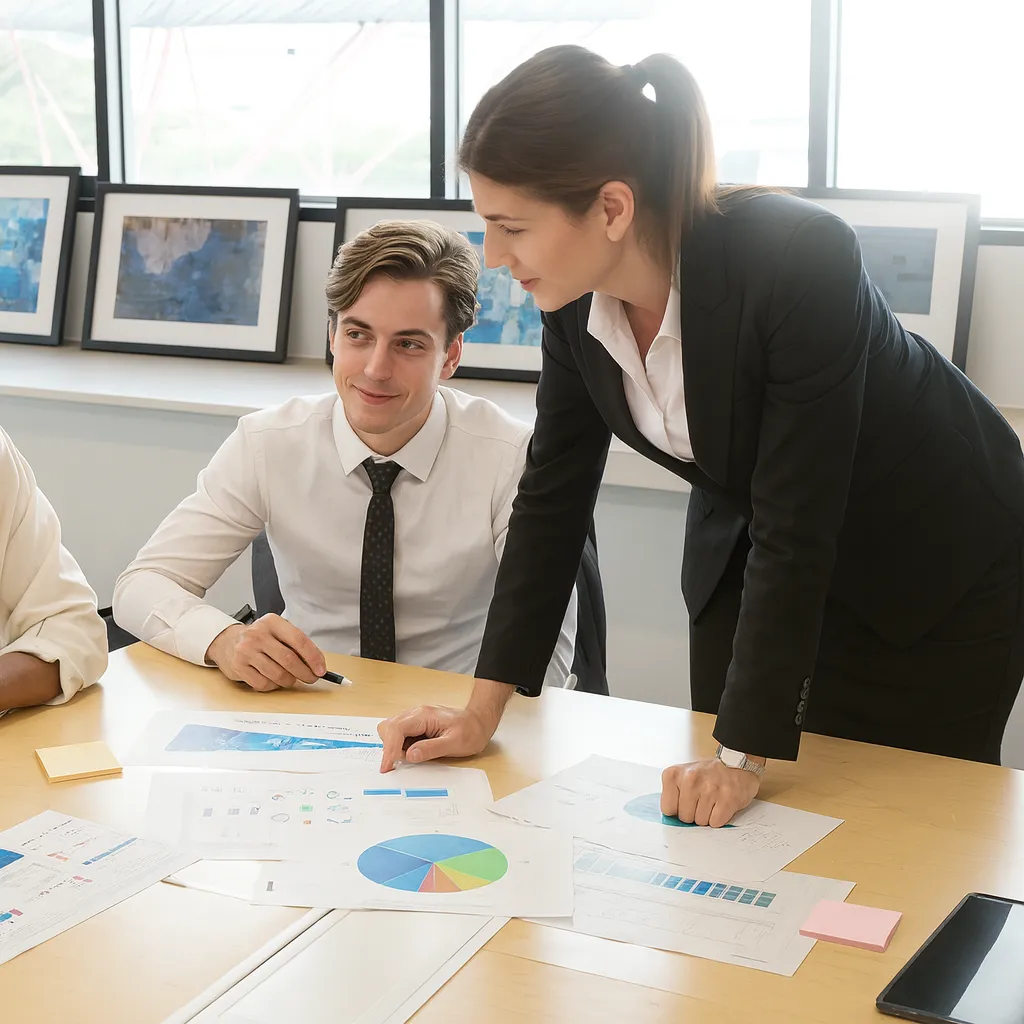 Streamline Capital advisors reviewing financial data with a business owner to plan funding and growth strategies.