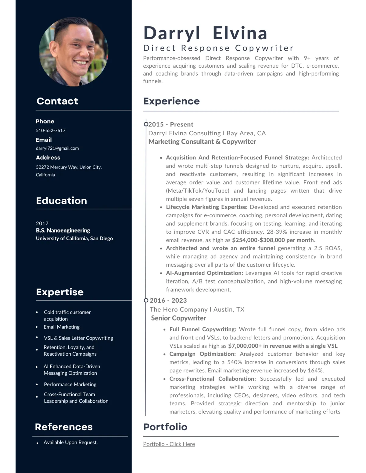 Darryl Elvina Resume