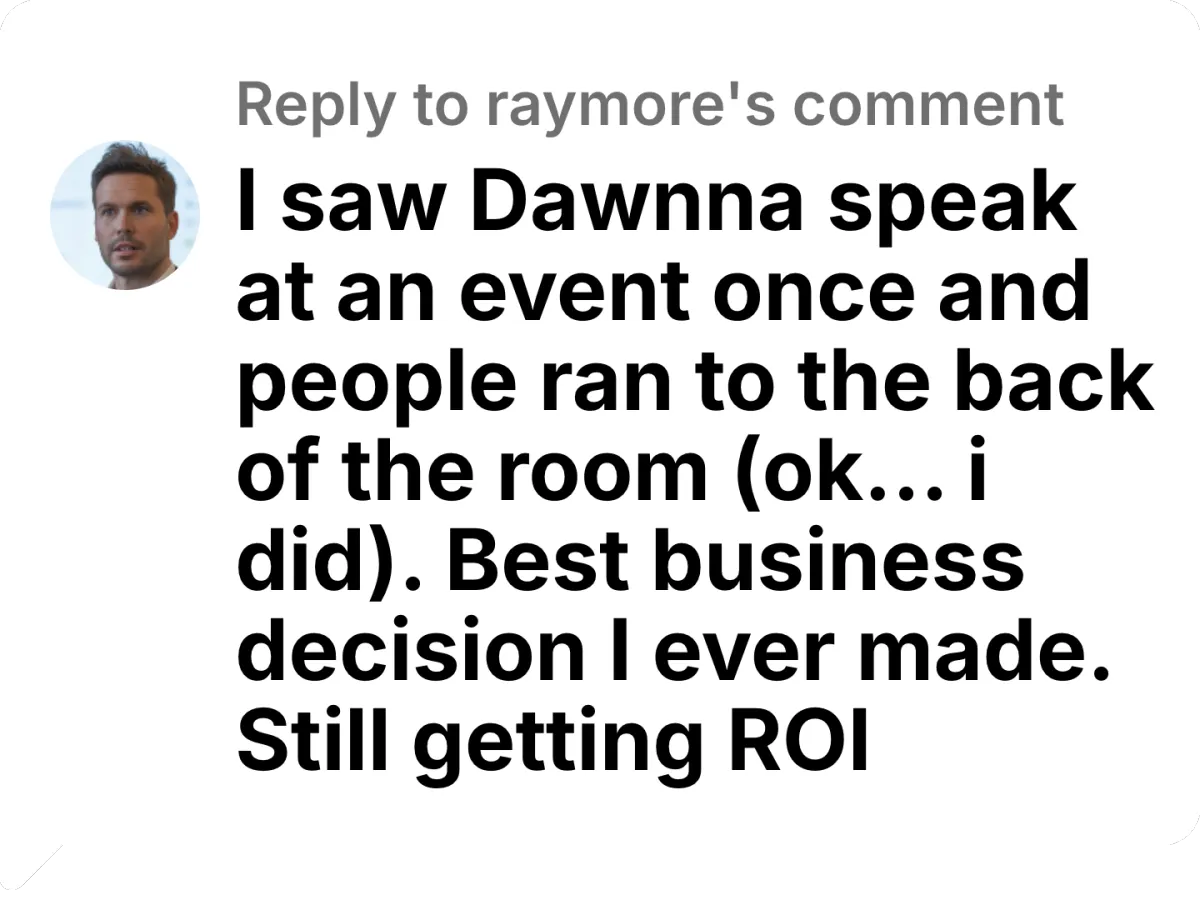 Raw social proof screenshot 2