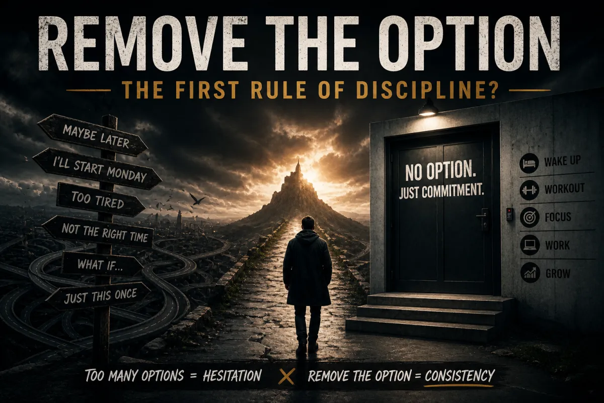 Remove the Option | The First Rule of Discipline