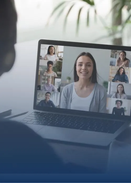 woman taking consultation online