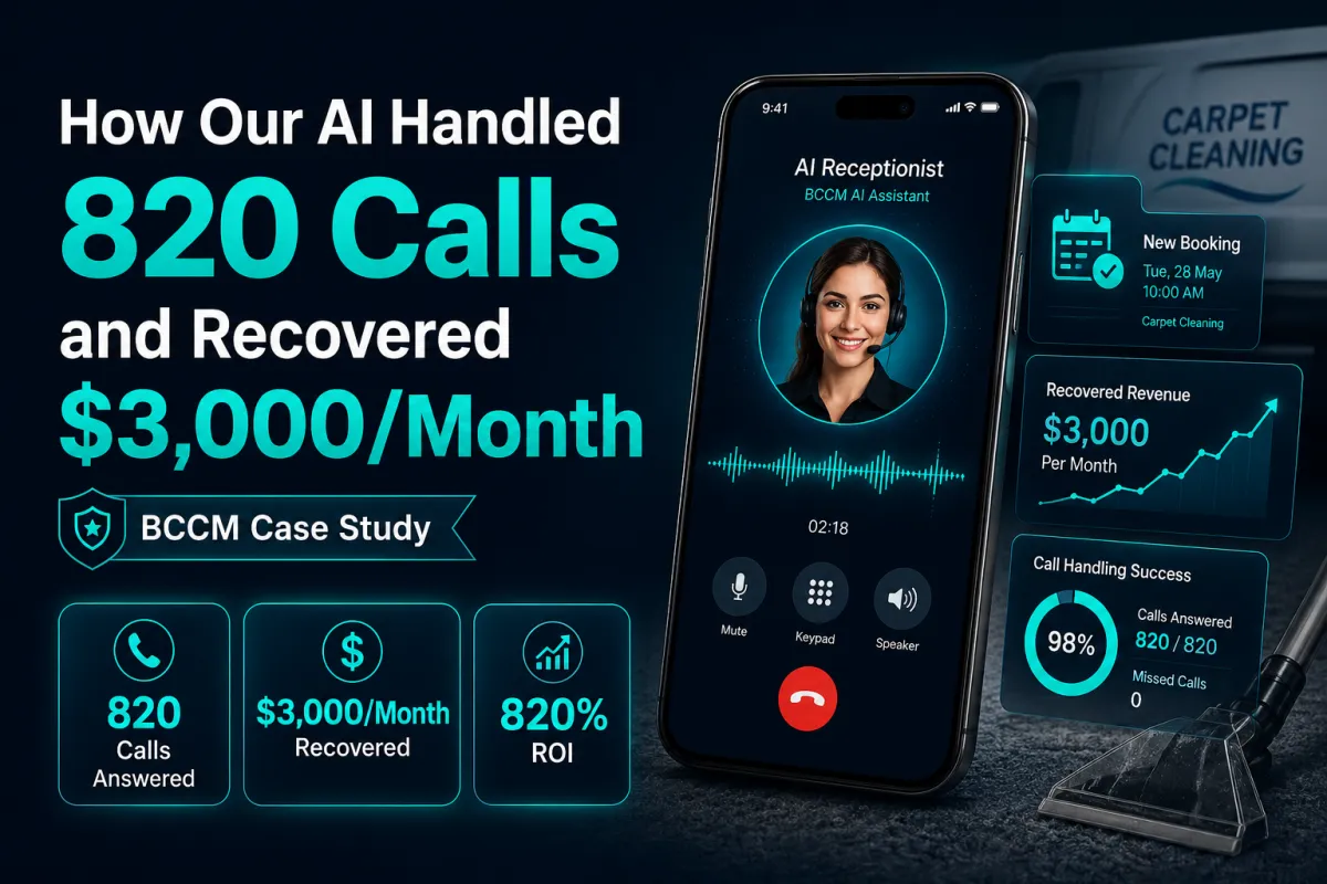 How Our AI Handled 820 Calls and Recovered $3,000/Month (BCCM Case Study)