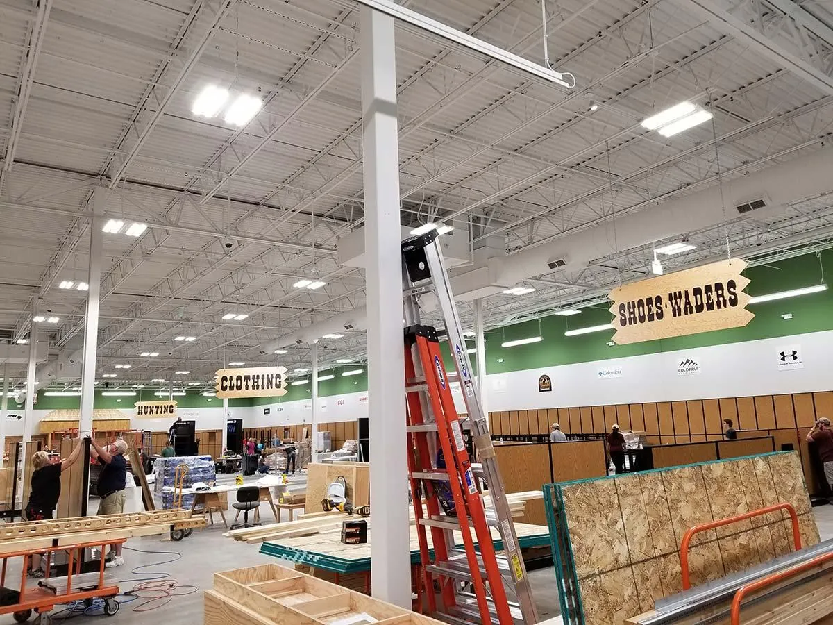 Interior Store Lighting In Sportsmans Warehouse