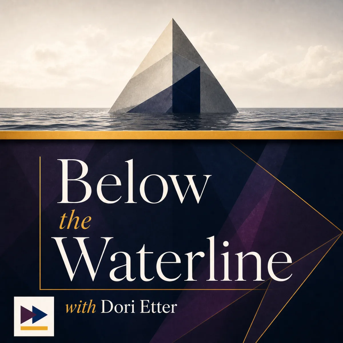 Below the Waterline podcast cover art with Dori Etter