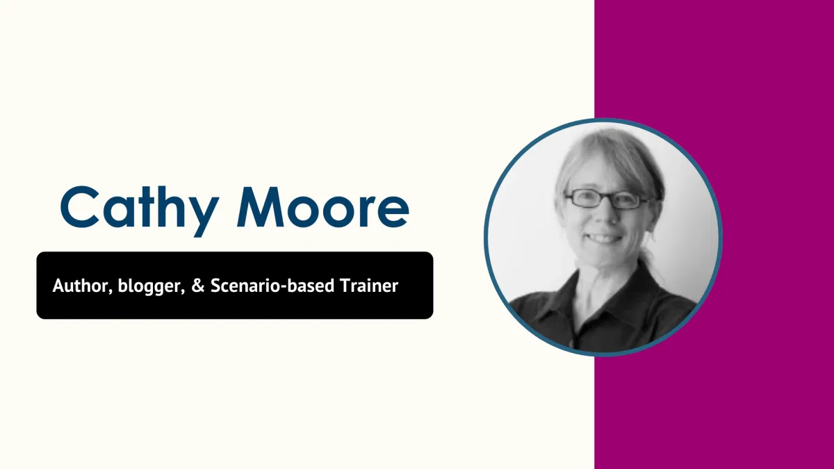 On this site, you’ll find ideas that will help you design lively training for working adults. It’s written by Cathy Moore.