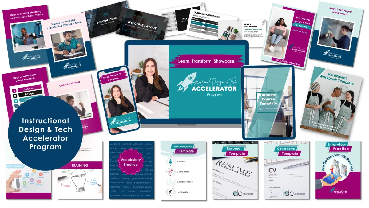 comprehensive A to Z instructional design program
