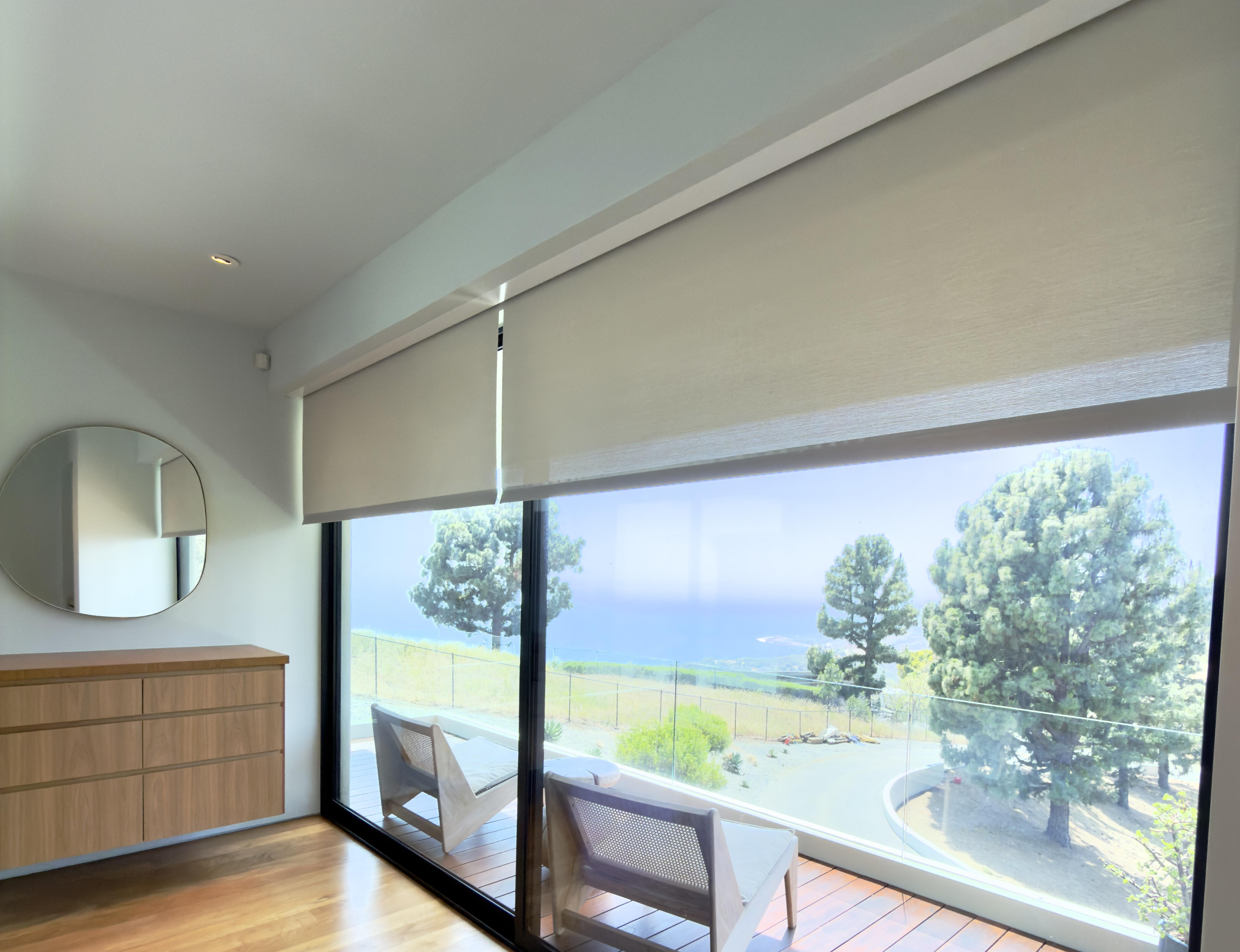 Smart motorized shades for a luxury Los Angeles home
