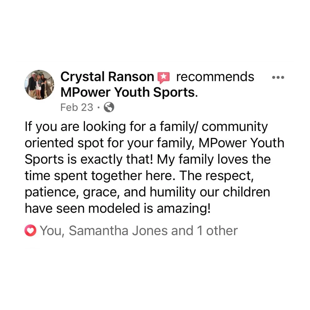 5 Star Review For MPower Youth Sports