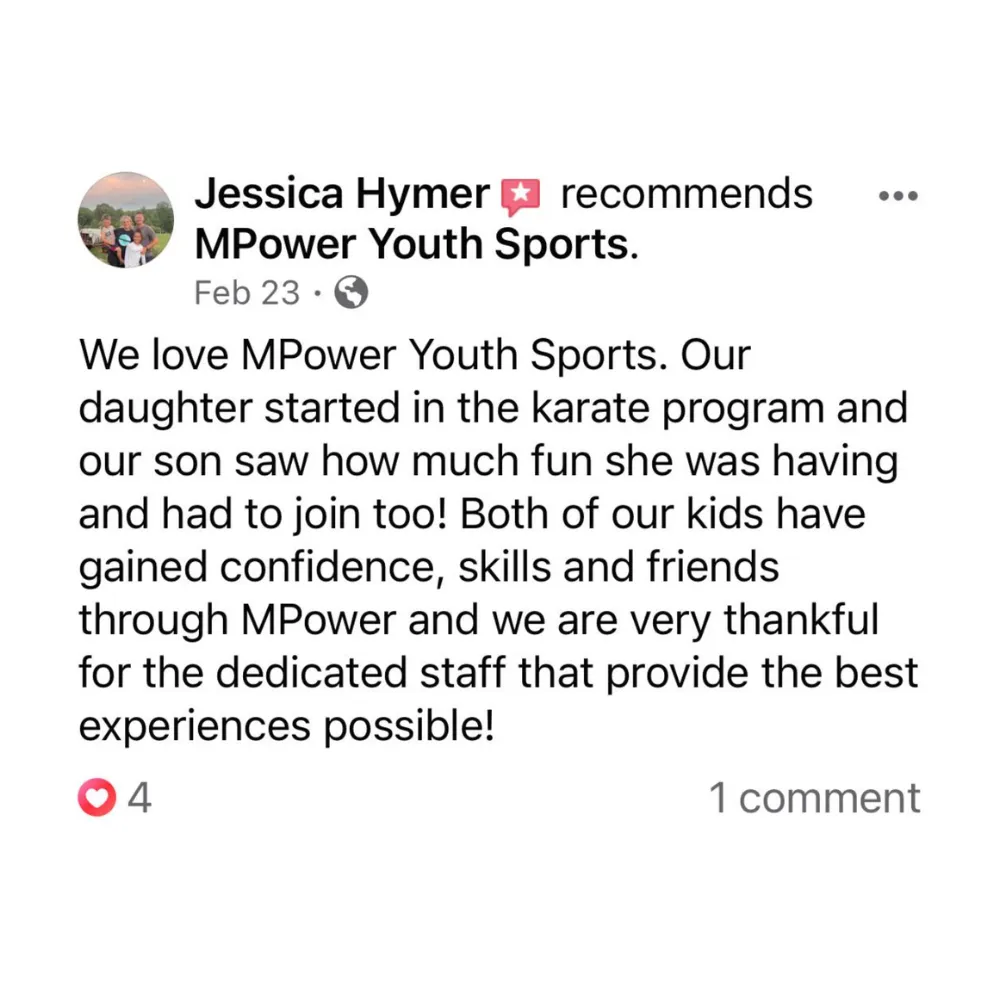 5 Star Review For MPower Youth Sports