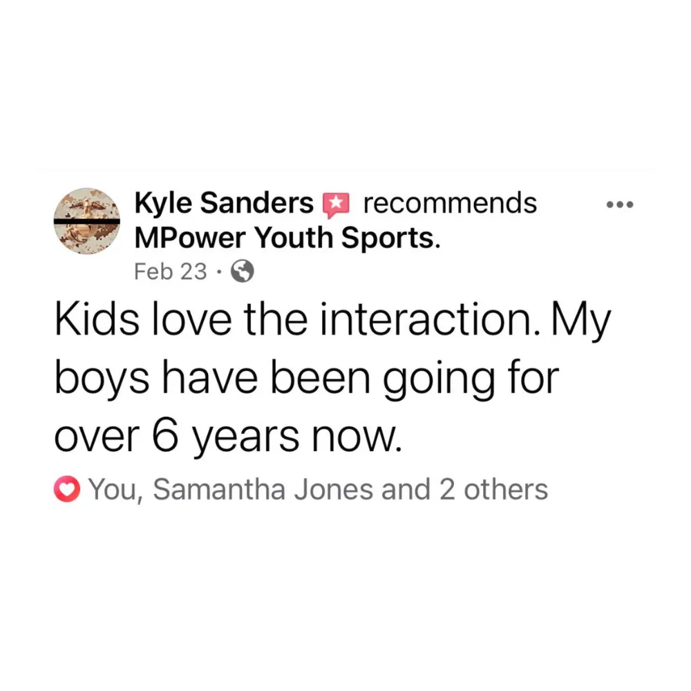 5 Star Review For MPower Youth Sports