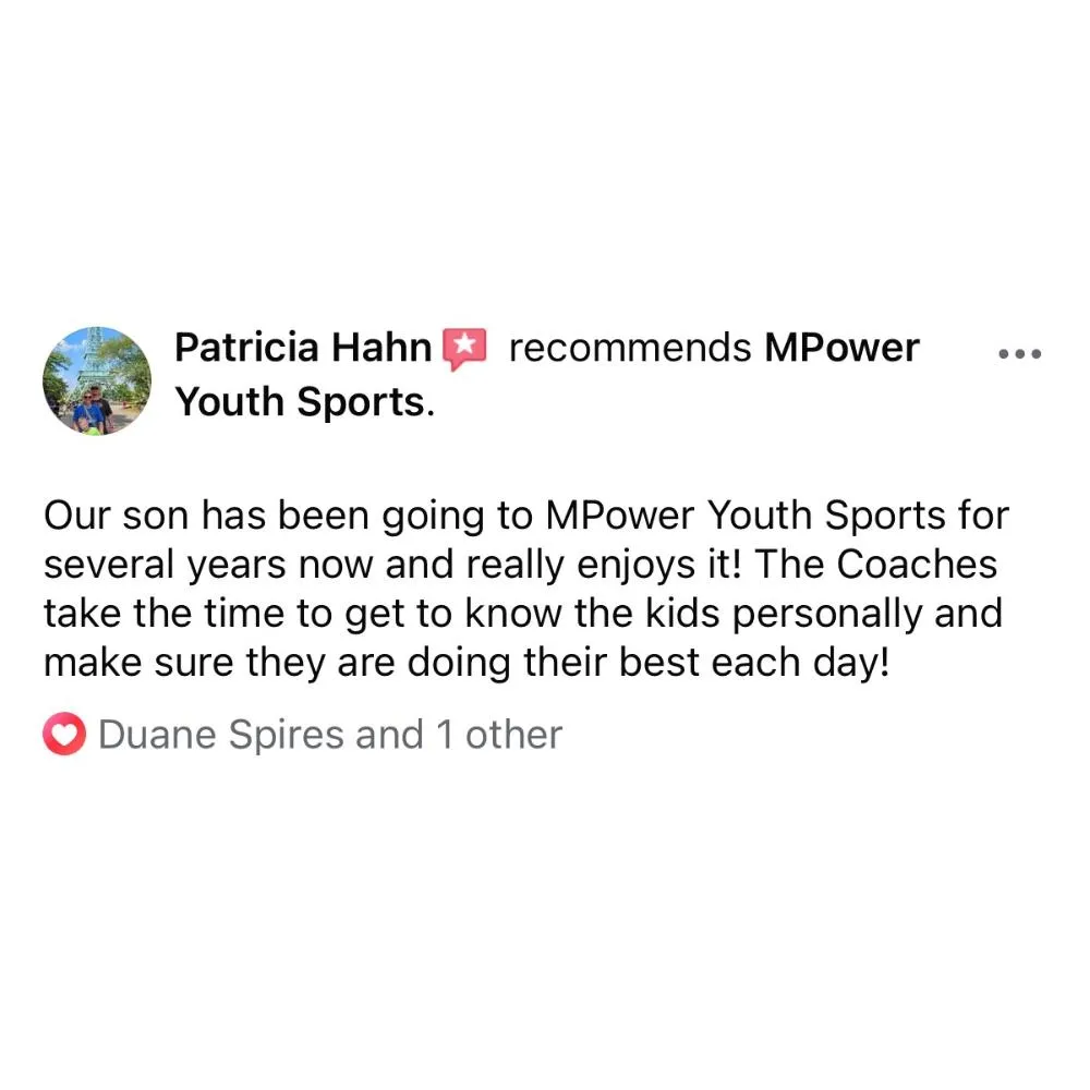 5 Star Review For MPower Youth Sports!