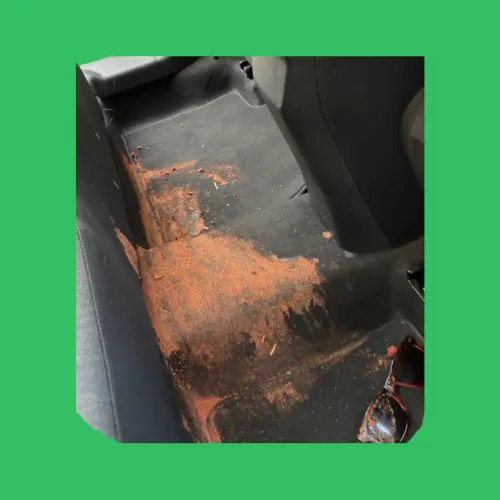 Clean car interior after professional stain removal in Conestee SC by Greenville Car Detailing