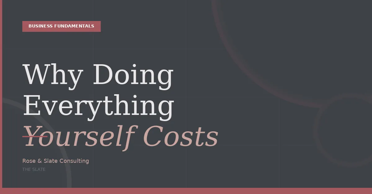 Why Doing Everything Yourself Is Quietly Costing You