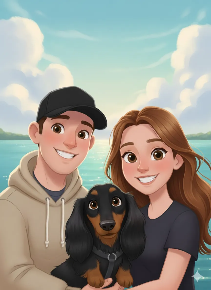 Building entrance at night with cars parked outside.