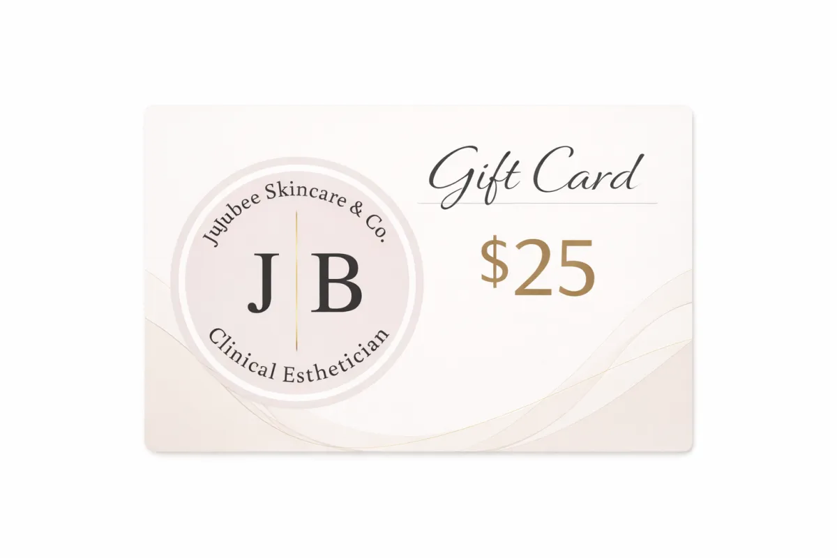 JuJubee Skincare $25 gift card for skincare products and beauty treatments