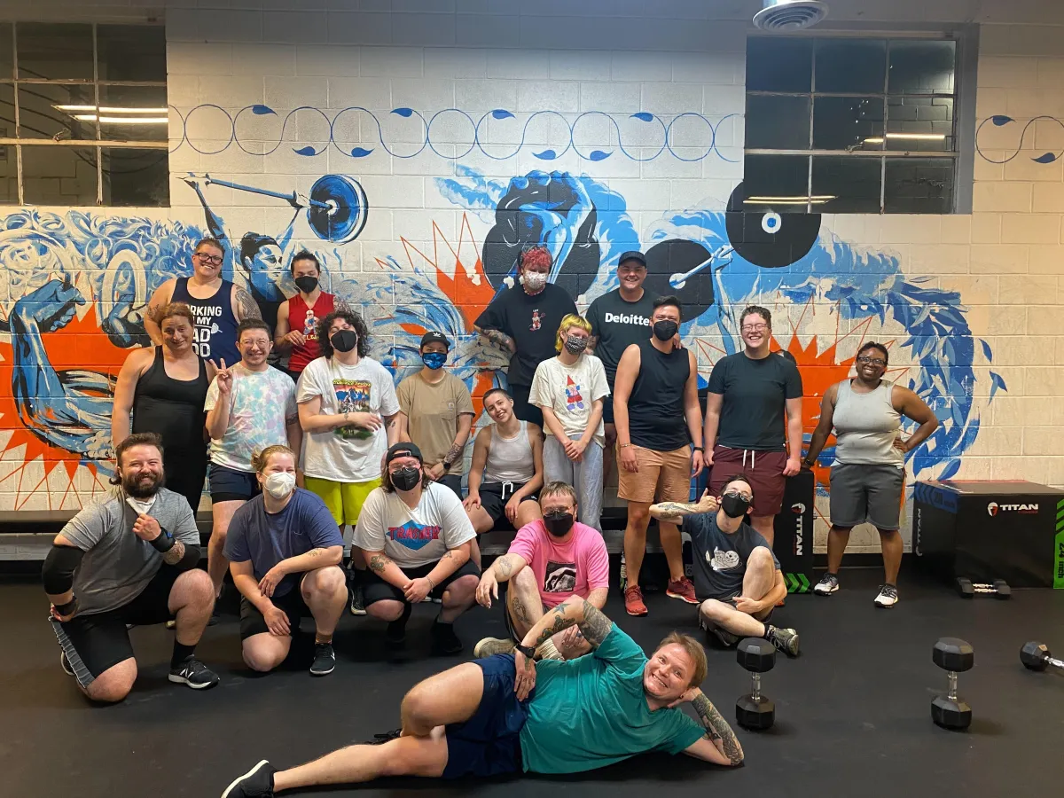 Members of a Trans Strength class, a fitness class for transgender individuals out of Minneapolis and St. Paul, MN.
