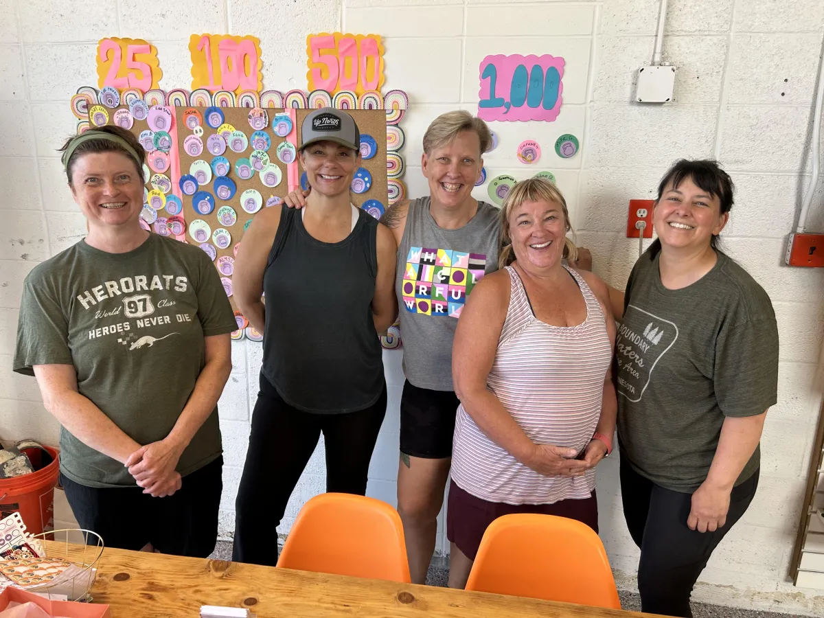 Members of Solcana's Masters Fitness class, a fitness class designed for Women over 50 in Minneapolis, MN.
