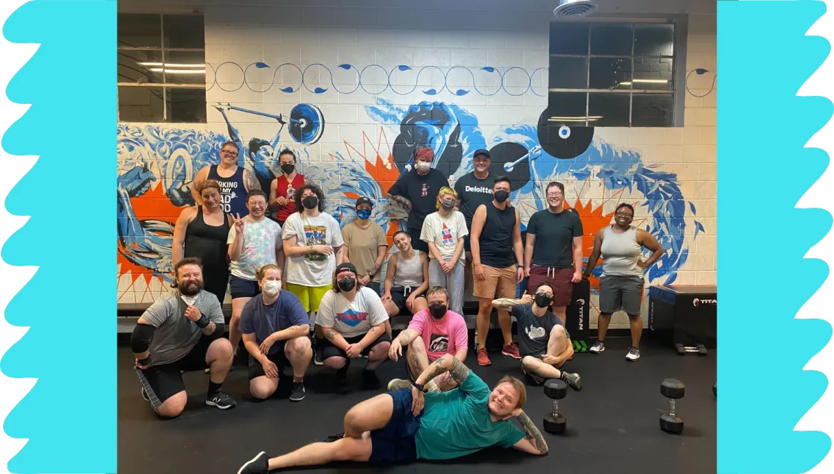 Members of a Trans Strength class, a fitness class for transgender individuals out of Minneapolis and St. Paul, MN.