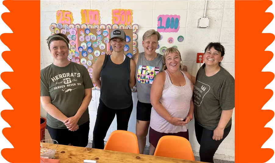 Members of Solcana's Masters Fitness class, a fitness class designed for Women over 50 in Minneapolis, MN.