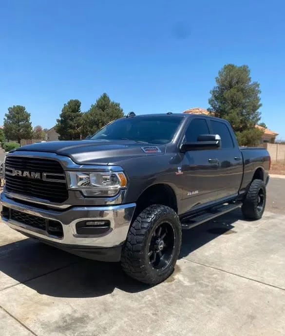 Clean red Dodge Ram truck